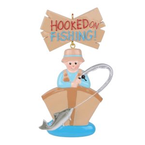 Maxora Hooked on Fishing Ornament