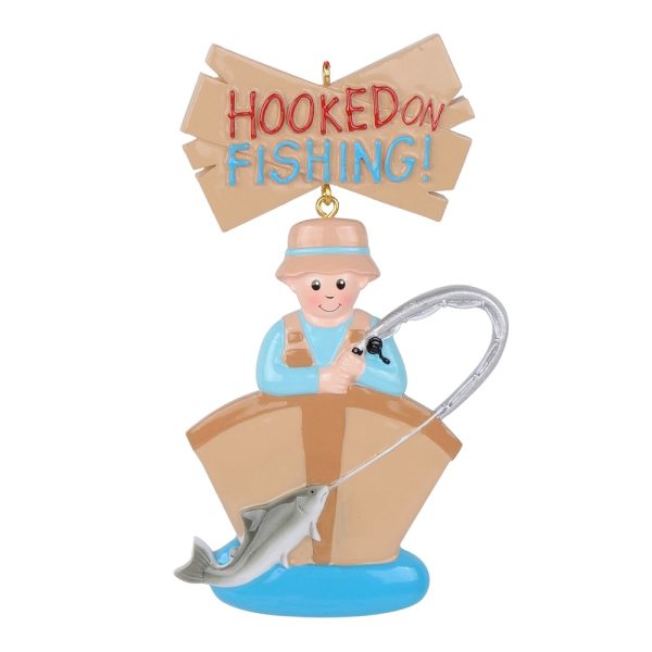 Maxora Hooked on Fishing Ornament