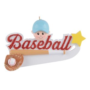 Maxora Personalized Ornament Baseball Boy