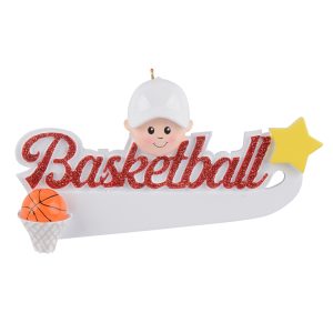 Maxora Personalized Ornament Basketball Boy