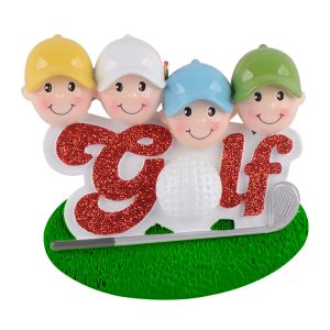 Maxora Personalized Ornament Golf Friend of 4