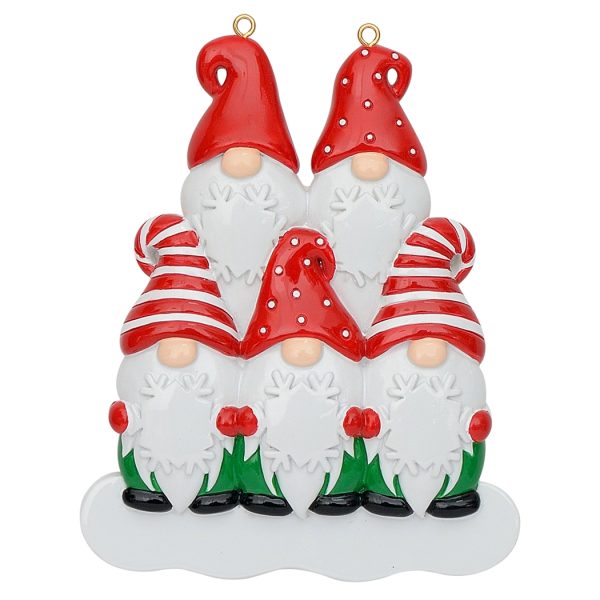 Maxora Personalized Elf Family Ornament Family 5
