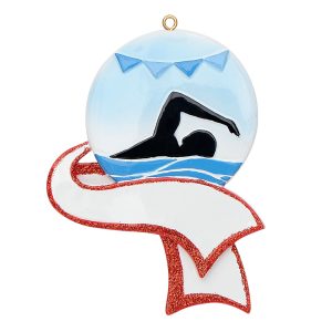 Maxora Personalized Sport Ornament Swimming