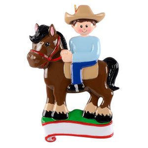 Maxora Personalized Sport Ornament Ridding Boy