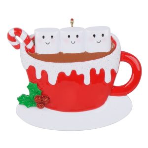 Maxora Marshmallow Mug Ornament Family of 3