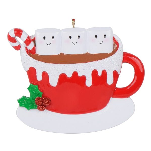Maxora Marshmallow Mug Ornament Family of 3