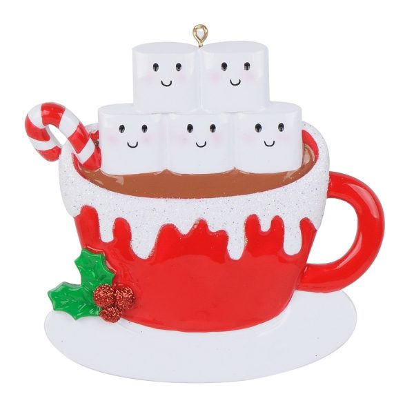 Maxora Marshmallow Mug Ornament Family of 5