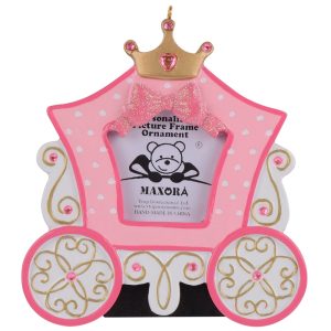 Maxora Personalized Princess Carriage Frame Ornament