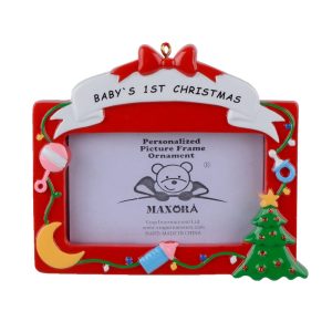 Maxora Baby's First Photo Frame Personalized Ornament