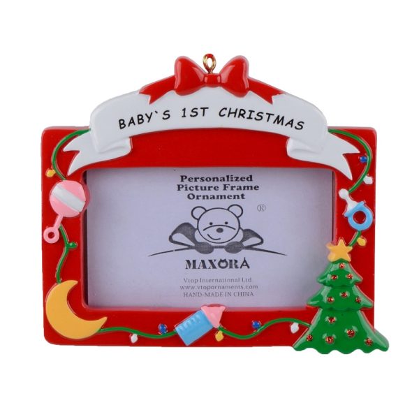 Maxora Baby's First Photo Frame Personalized Ornament