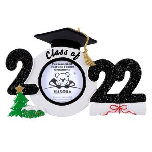 Maxora Personalized Ornament Graduate Photoframe 2022 Black
