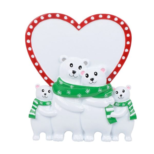 Maxora Polar Bear Couple Table Top Family of 4