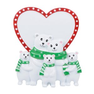 Maxora Polar Bear Couple Table Top Family of 5