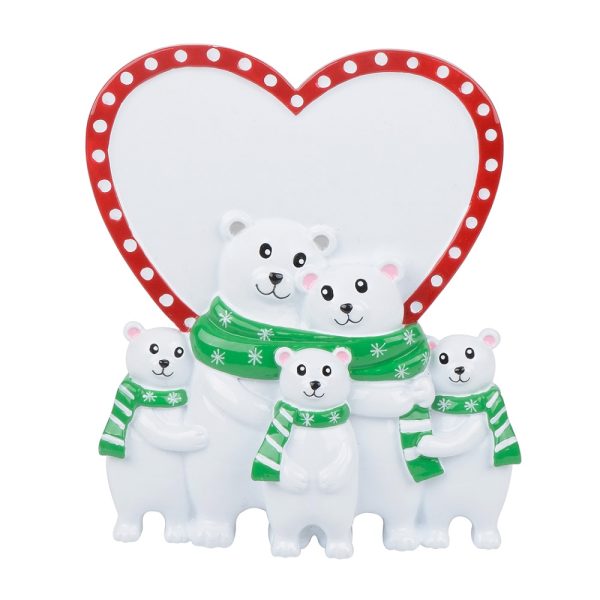 Maxora Polar Bear Couple Table Top Family of 5