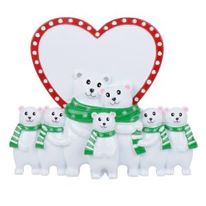 Maxora Polar Bear Couple Table Top Family of 7