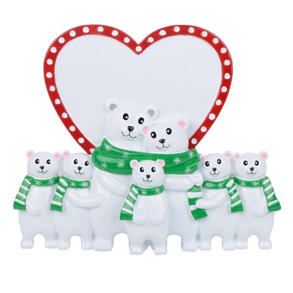 Maxora Polar Bear Couple Table Top Family of 7